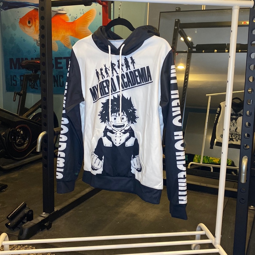 Black & White My Hero Academia Pullover Hoodie